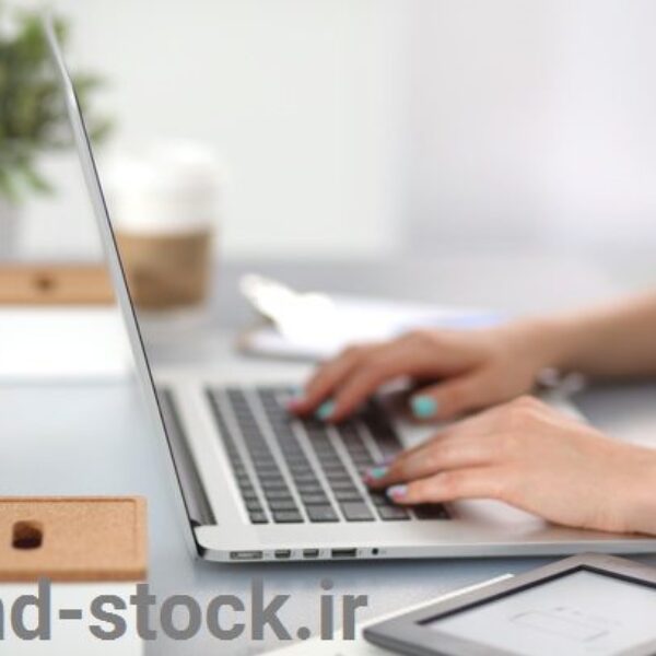 Female business people using laptop Stock Photo